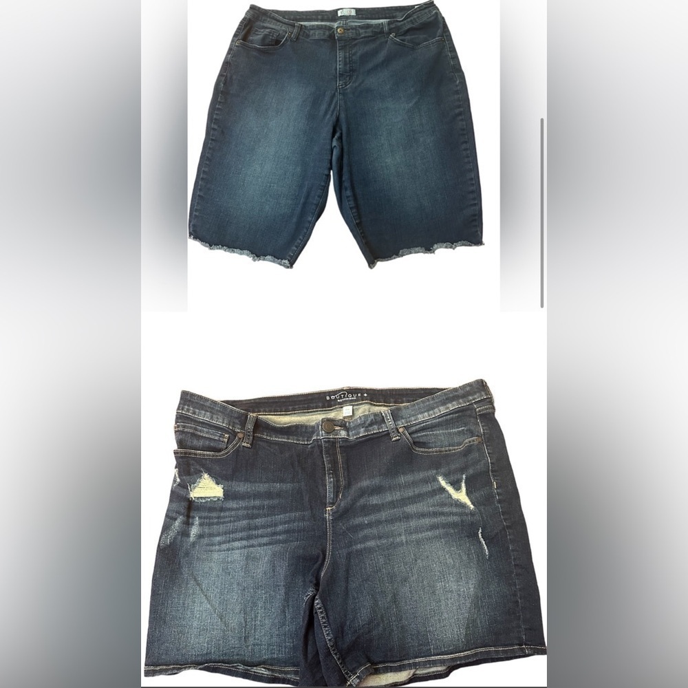 Lot of two women’s jean shorts‎ plus size 20W denim
